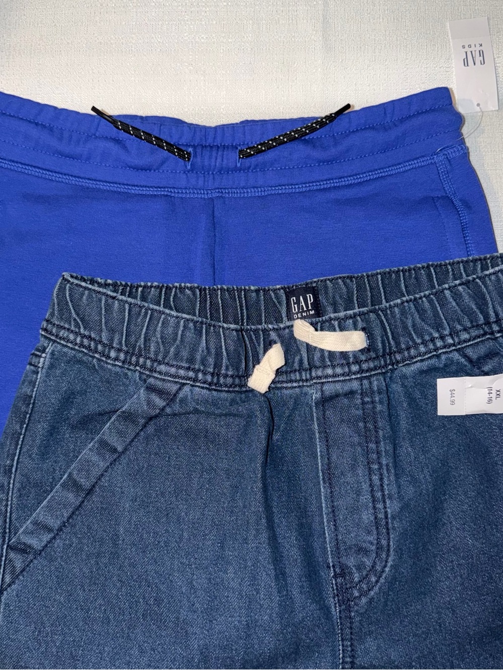 GAP Kids Royal Blue Jogger Bottoms and Denim Shorts 14/16 NEW